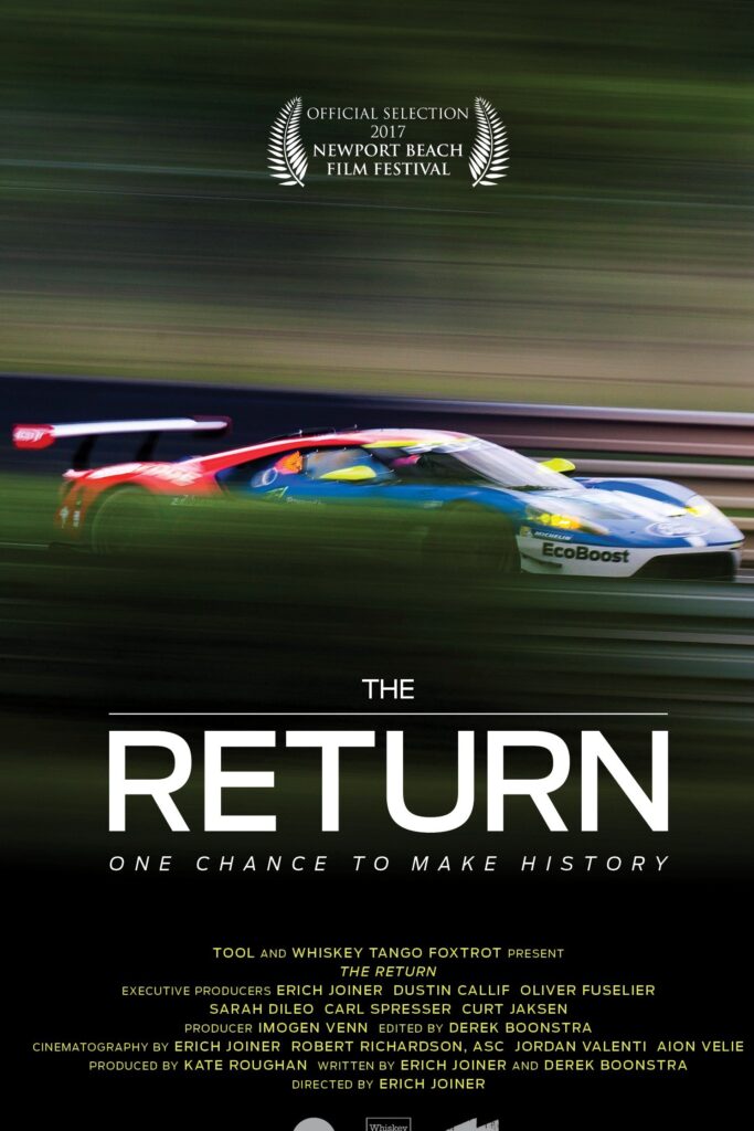 Il poster del docufilm "The return" del ritorno della Ford alla 24 ore di Le Mans del 2016