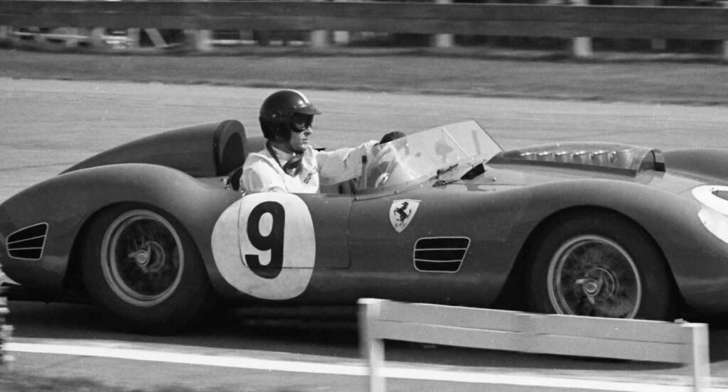 Dan Gurney sulla Ferrari Testarossa a Goodwood nel 1959 